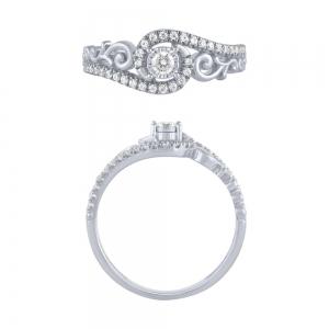 0.25CT. T.W. ILLUSION PROMISE RING IN 10KT GOLD