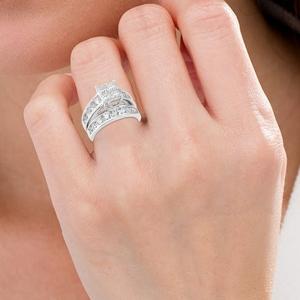Novello Lab-grown Diamonds Quad Bridal Set - 3 Ct. T.w. thumbnail 5