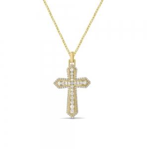 Novello Collection's Labgrown Diamond Religious Cross Pendant in 10KT Yellow Gold (2 CT. T.W.)