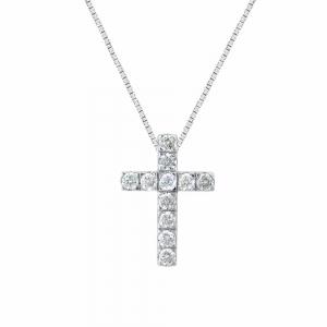 Bella By Ovani® Lab-grown Diamond Cross Pendant 0.50 Ct. T.w. in 14K White Gold