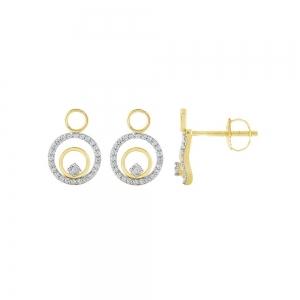 Novello Lab-grown Diamonds Circle Studs 0.20 Ct. T.w. in 10K Yellow Gold