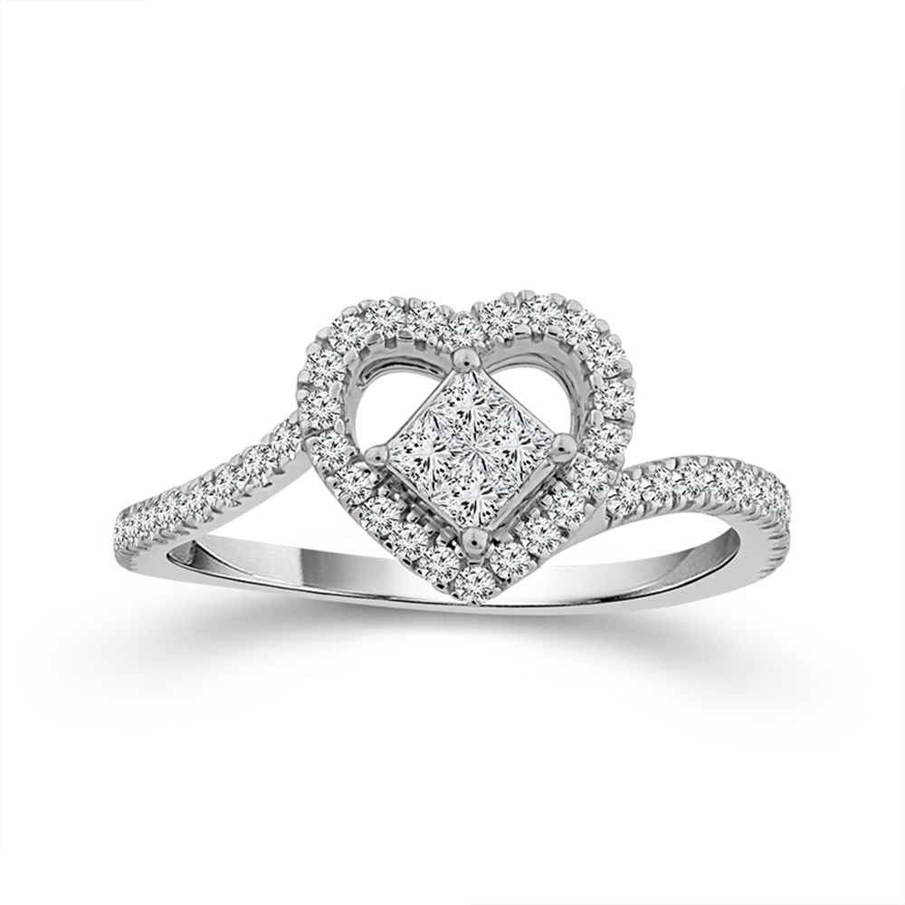 Novello Lab-grown Diamonds Heart Promise Ring - 0.44 Ct. T.w. thumbnail 3