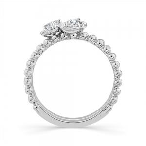 Bella By Ovani® Lab-grown Diamonds Toi Et Moi Halo Engagement Ring - 0.45 Ct. T.w. thumbnail 3