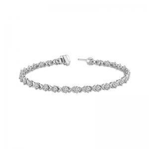 Novello Lab-grown Diamonds Tennis Bracelet 3 Ct. T.w. in 14K White Gold