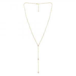 Novello Lab-grown Diamonds Pear Necklace 1.10 Ct. T.w. in 14K Yellow Gold