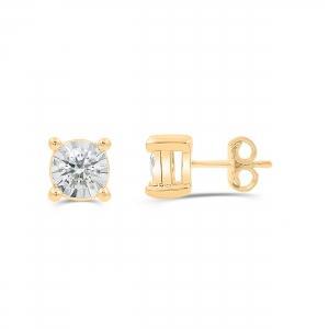 Love Spell® Lab-grown Diamonds Solitaire Studs - 0.15 Ct. T.w.
in Vermeil
