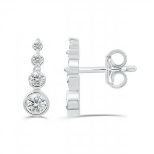 Love Spell® Lab-grown Diamonds Graduated Studs - 0.35 Ct. T.w. in Sterling Silver