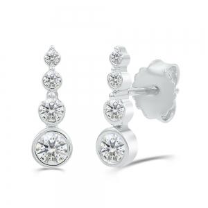 Love Spell® Lab-grown Diamonds Graduated Studs - 0.35 Ct. T.w. thumbnail 2