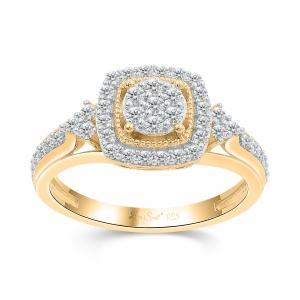 Love Spell® Lab-grown Diamonds Halo Ring - 0.50 Ct. T.w.
in Vermeil