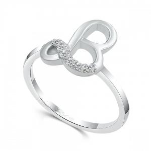 Love Spell® Lab-grown Diamonds Letter B Initial Ring - 0.10 Ct. T.w. thumbnail 3