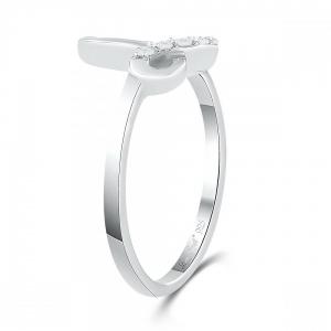 Love Spell® Lab-grown Diamonds Letter B Initial Ring - 0.10 Ct. T.w. thumbnail 4