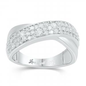 Love Spell® Lab-grown Diamonds Overlaid Band - 0.80 Ct. T.w. in Sterling Silver