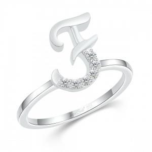 Love Spell® Lab-grown Diamonds Letter F Initial Ring - 0.10 Ct. T.w. thumbnail 2