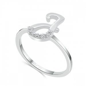 Love Spell® Lab-grown Diamonds Letter J Initial Ring - 0.10 Ct. T.w. thumbnail 3
