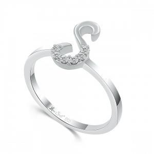 Love Spell® Lab-grown Diamonds Letter S Initial Ring - 0.10 Ct. T.w. thumbnail 3