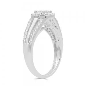 Love Spell® Lab-grown Diamonds Halo Composite Split Shank Ring - 0.50 Ct. T.w. thumbnail 4