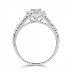 Love Spell® Lab-grown Diamonds Halo Composite Split Shank Ring - 0.50 Ct. T.w. thumbnail 6