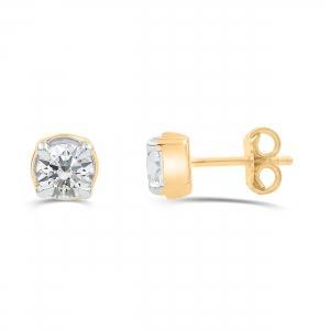 Love Spell® Lab-grown Diamonds Solitaire Studs - 0.50 Ct. T.w. in Vermeil