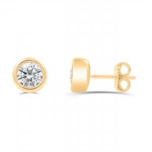 Love Spell® Lab-grown Diamonds Solitaire Studs - 0.75 Ct. T.w.
 in Vermeil