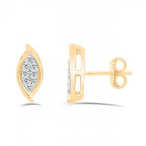 Love Spell® Lab-grown Diamonds Marquise Composite Studs - 0.15 Ct. T.w. in Vermeil
