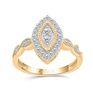 Love Spell® Lab-grown Diamonds Halo Ring - 0.50 Ct. T.w. in Vermeil