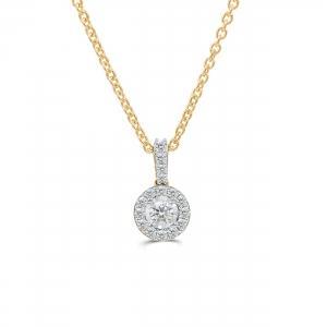 Love Spell® Lab-grown Diamonds Halo Pendant - 0.35 Ct. T.w. in Vermeil