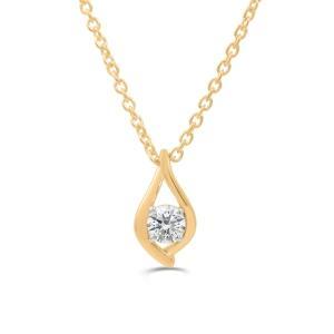 Love Spell® Lab-grown Diamonds Solitaire Pendant - 0.30 Ct. T.w. in Vermeil