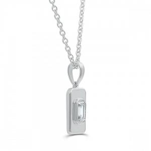 Love Spell® Lab-grown Diamonds Solitaire Dog Tag Pendant - 0.50 Ct. T.w. thumbnail 2