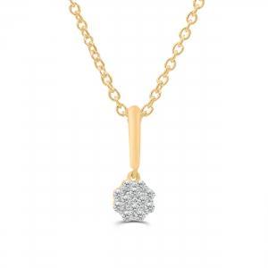Love Spell® Lab-grown Diamonds Flower Pendant - 0.15 Ct. T.w. in Vermeil