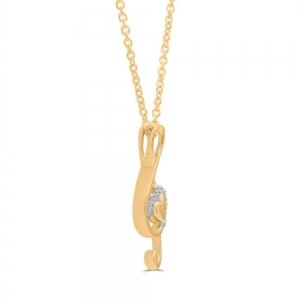 Love Spell® Lab-grown Diamonds Musical Note Heart Pendant - 0.10 Ct. T.w. thumbnail 2