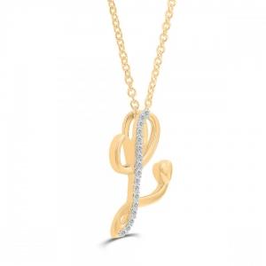 Love Spell® Lab-grown Diamonds Letter I Pendant - 0.15 Ct. T.w. thumbnail 2