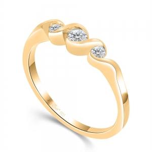 Love Spell® Lab-grown Diamonds 3-stone Band - 0.25 Ct. T.w. thumbnail 3