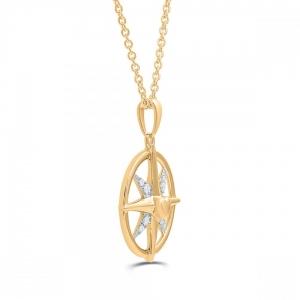 Love Spell® Lab-grown Diamonds Heart Compass Pendant - 0.10 Ct. T.w. thumbnail 2