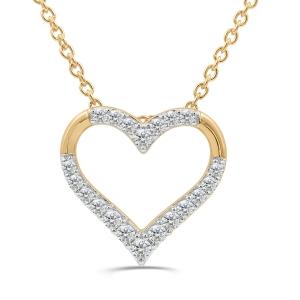 Love Spell® Lab-grown Diamonds Heart Pendant - 0.70 Ct. T.w. in Vermeil