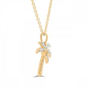 Love Spell® Lab-grown Diamonds Palm Tree Pendant - 0.10 Ct. T.w. thumbnail 2