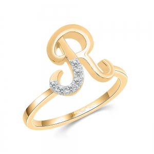 Love Spell® Lab-grown Diamonds Letter R Initial Ring - 0.10 Ct. T.w. thumbnail 2