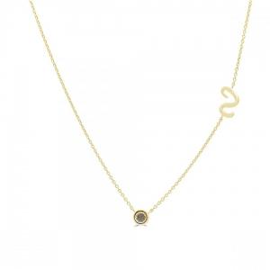 Bella By Ovani® Lab-grown Diamonds Letter B Initial Necklace - 0.30 Ct. T.w. thumbnail 2