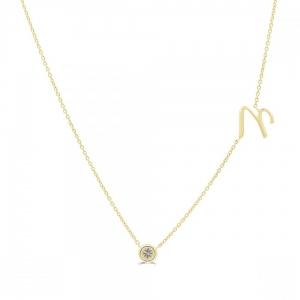 Bella By Ovani® Lab-grown Diamonds Letter N Initial Necklace - 0.30 Ct. T.w. thumbnail 2