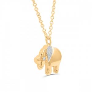 Love Spell® Lab-grown Diamonds Elephant Pendant - 0.10 Ct. T.w. thumbnail 2