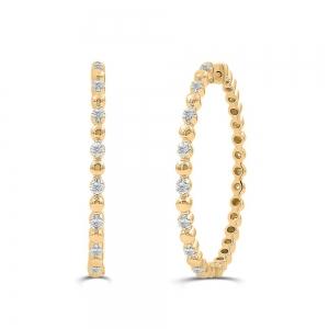 Love Spell® Lab-grown Diamonds Hoops - 0.90 Ct. T.w. thumbnail 2