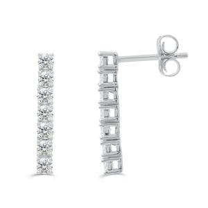 Love Spell Lab-grown Diamonds Journey Earrings 0.65 Ct. T.w. in Sterling Silver