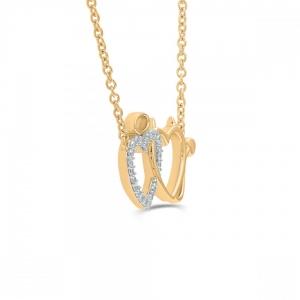 Love Spell® Lab-grown Diamonds Angel And Devil Heart Necklace - 0.20 Ct. T.w. thumbnail 2