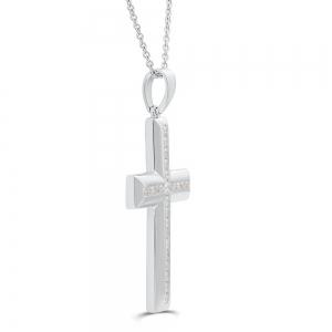 Link N Lock® Lab-grown Diamonds Cross Pendant-2.10 Ct. T.w. thumbnail 2