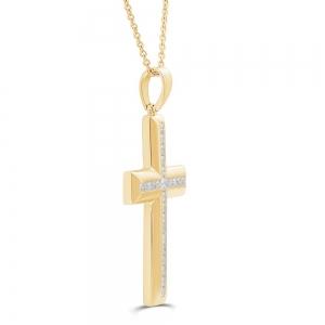 Link N Lock® Lab-grown Diamonds Cross Pendant-2.10 Ct. T.w. thumbnail 2