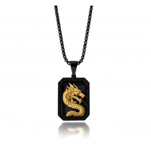 Link N Lock® Stainless Steel Dog Tag Pendant with 24 inch Round Box Chain