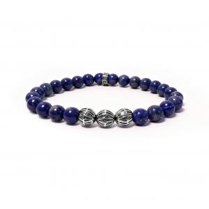 Link N Lock® Blue Lapis Lazuli Beads Bracelet - 7.5 inches