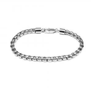 Link N Lock® Stainless Steel Box Bracelet - 8.5 inches