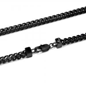 Link N Lock® Black Ion Plated Stainless Steel Franco Chain - 22 Inches, 5mm thumbnail 2