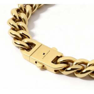 Link N Lock® Yellow Ion Plated Stainless Steel Cuban Bracelet - 9 Inches, 10.2mm thumbnail 3