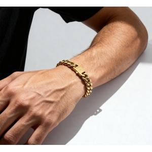 Link N Lock® Yellow Ion Plated Stainless Steel Cuban Bracelet - 9 Inches, 10.2mm thumbnail 4